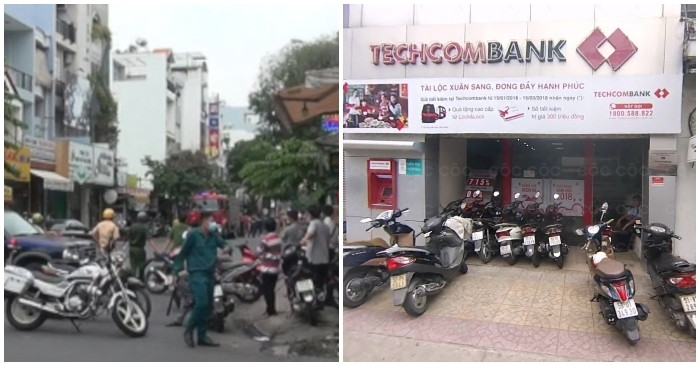 Người này yêu cầu taxi chờ mình rồi tiến vào bên trong Phòng giao dịch, đặt túi xách xuống bàn, hô to có bom, đe dọa phát hỏa. Sau đó người phụ nữ yêu cầu nhân viên Phòng giao dịch gom tiền bỏ vào túi xách (khoảng 2,1 tỷ đồng) và nhanh chóng lên xe taxi chờ sẵn tẩu thoát. Đến khoảng 15h cùng ngày, Công an quận Tân Phú đã phát hiện, bắt giữ nghi phạm cùng tang vật và tài sản cướp được ở Phòng giao dịch Trương Vĩnh Ký.