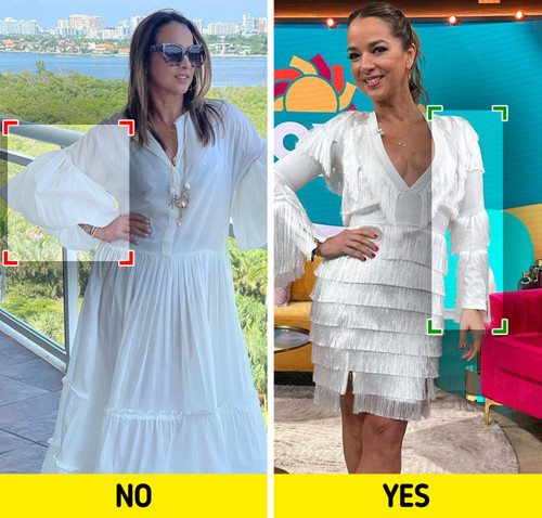 Tay áo phồng được yêu thích bởi sự độc đáo, cá tính. Vậy nhưng nó chỉ hợp với những cô gái có chiều cao lý tưởng. Những người chiều cao hạn chế nên chọn áo có phần tay dài, vừa vặn để hướng ánh nhìn lên trên, tạo cảm giác dáng người mảnh mai hơn.