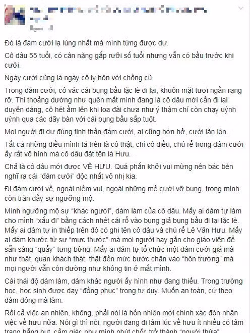 Dam cuoi doc: Co dau 55 tuoi co bau truoc cuoi, nhay mua tung bung