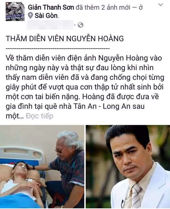 Dien vien Nguyen Hoang gio ra sao sau khi benh vien tra ve