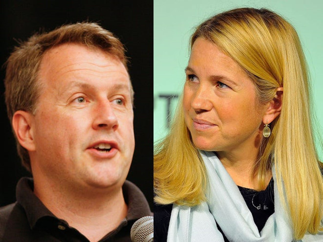 Paul Graham và Jessica Livingston: Paul Graham cùng vợ mình là những người đồng sáng lập Y Combinator vào năm 2005, một công ty chuyên tập trung vào các ý tưởng khởi nghiệp, nổi tiếng vì đã hỗ trợ nhiều startup như Airbnb, Dropbox hay Stripe. Cặp đôi kết hôn vào năm 2008. Ảnh: Getty.