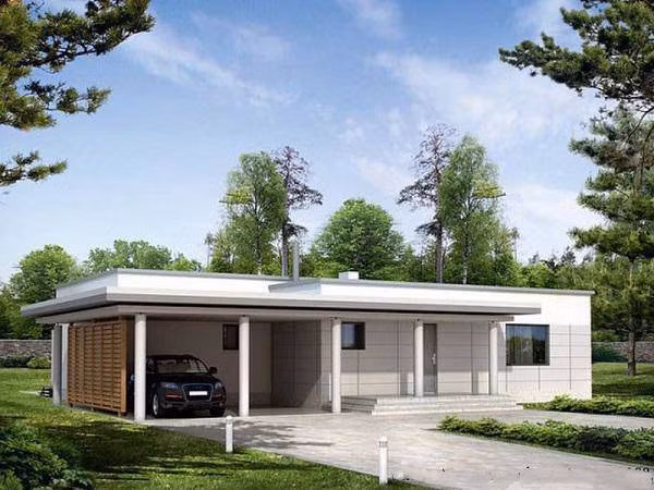 Sân vườn có thể bố trí ngay trước nhà.