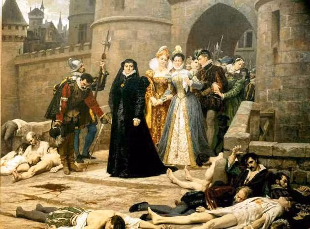 Theo đó, vào ngày lễ Thánh Bartholomew năm 1572, một cuộc thảm sát đẫm máu xảy ra.