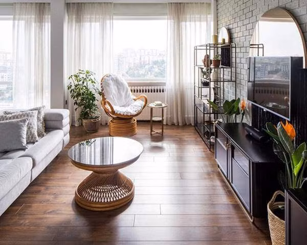Sắp xếp tối giản giúp căn hộ thông thủy, trong lành.