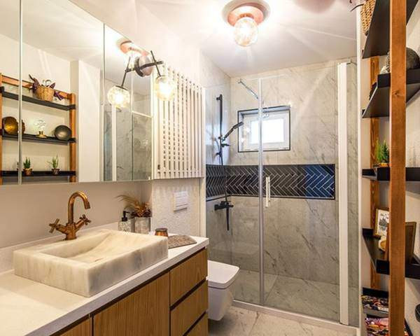 Phòng tắm cũng có thể thư giãn, giảm căng thẳng sau ngày làm việc áp lực.