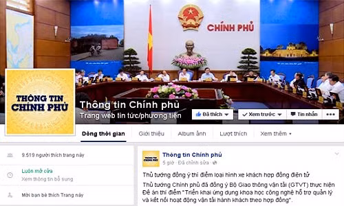 Thong tin Chinh phu “phu song” tren Facebook la chua chinh xac