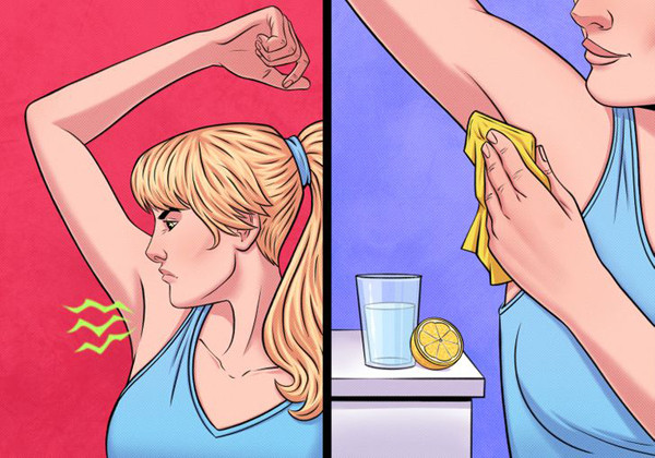 Dùng giấm, nước chanh để trị mùi hôi nách: Mùi hôi nách khiến bạn cảm thấy bất tiện, tự ti trước đám đông. Nếu không có lăn khử mùi hoặc nước hoa, bạn có thể tận dụng nước chanh hoặc giấm, xoa đều vào nách để khử mùi hôi.