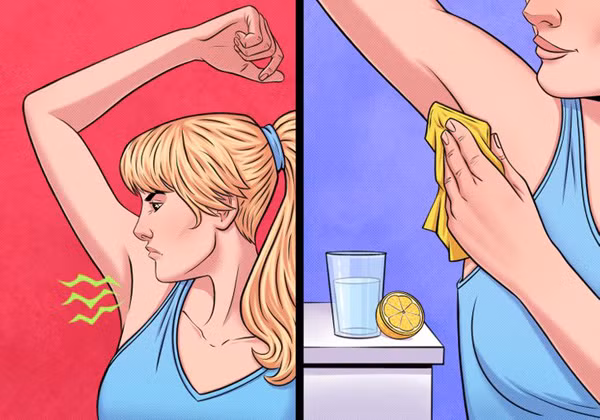 Dùng giấm, nước chanh để trị mùi hôi nách: Mùi hôi nách khiến bạn cảm thấy bất tiện, tự ti trước đám đông. Nếu không có lăn khử mùi hoặc nước hoa, bạn có thể tận dụng nước chanh hoặc giấm, xoa đều vào nách để khử mùi hôi.