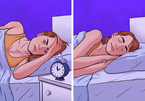 Cách đi vào giấc ngủ trong 2 phút: Để đi vào giấc ngủ chỉ trong 2 phút, bạn cần thư giãn cơ mặt, đặc biệt là vùng miệng. Tiếp đó, thả lỏng vai, hai tay sang hai bên.