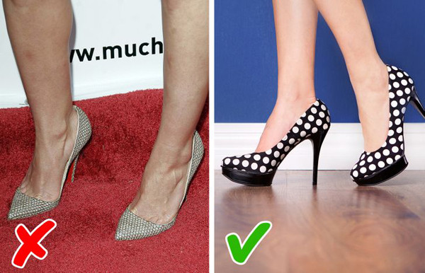 Giày cao gót mũi nhọn: Giày cao gót mũi nhọn không còn là item thời thượng. Nó cũng không tốt cho sức khỏe vì bàn chân chúng ta không hướng vào giữa. Đi nhiều giày cao gót mũi nhọn sẽ gây đau đớn, không thoải mái khi di chuyển.