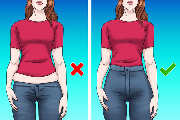 Mặc quần bó sát, cạp thấp lộ bụng: Quần ôm sát cạp thấp chỉ phù hợp với những cô nàng thắt đáy lưng ong. Sở hữu thân hình “phì nhiêu”, bạn cố gắng tránh thiết kế này bởi nó sẽ tố khuyết điểm bụng ngấn mỡ. Thay vào đó, bạn nên mặc quần cạp cao để che eo bánh mì, giấu đi những "cuộn mỡ" không đẹp mắt.