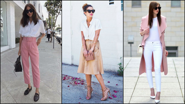 Bạn có thể tận dụng một chiếc khăn, áo sơ mi hay một chiếc blouse sáng màu để tạo nên điểm nhấn cho trang phục đơn sắc.