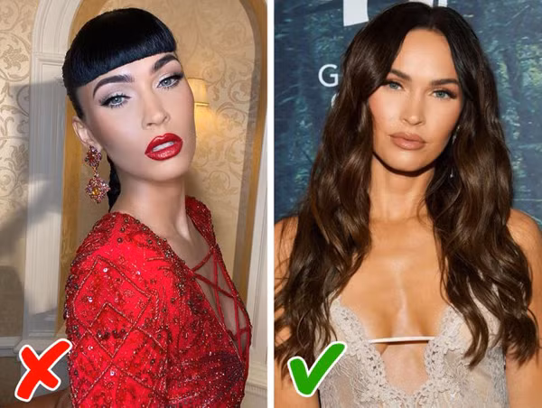 Trang điểm cùng lúc môi, mắt màu thâm: Trang điểm đòi hỏi sự tỉ mỉ, sáng tạo. Tuy nhiên, bạn nên tránh sáng tạo bằng cách trang điểm cùng lúc môi và mắt màu thâm. Để rạng rỡ hơn, bạn chỉ nên chọn một bộ phận màu tối, phần còn lại nên trang điểm nổi bật.