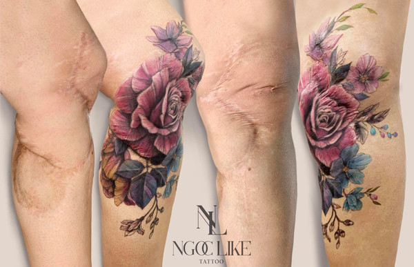 Không giống các đồng nghiệp sáng tạo hình xăm đơn thuần, Ngọc Like dùng tài năng của mình để tạo hình xăm che sẹo. Những sản phẩm của Ngọc không chỉ giúp che đi dấu vết xấu xí trên cơ thể mà còn giúp chủ nhân của chúng xóa đi sự tự ti đeo bám họ suốt nhiều năm.