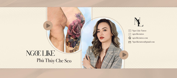  Ngọc Like tên thật là Trần Bích Ngọc, sinh năm 1993 tại Hà Nội. Cô tốt nghiệp khoa Thiết kế Thời trang trường Sân Khấu, Điện ảnh Hà Nội nhưng lại “bén duyên” với nghệ thuật xăm mình. (Nguồn ảnh: FBNV)