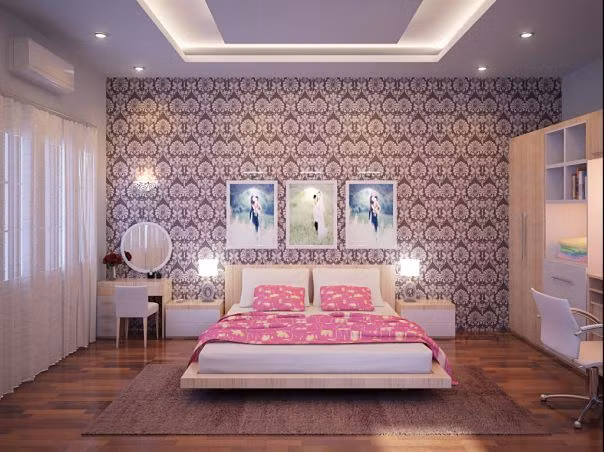 Những mẫu giấy dán tường phòng ngủ cho mùa đông thêm ấm áp - Hình 10 Nhung mau giay dan tuong phong ngu cho mua dong them am ap-Hinh-10