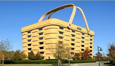Tòa nhà 7 tầng hình chiếc giỏ là trụ sở của công ty Longaberger ở Newark, Ohio, Mỹ.