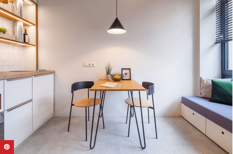 Chính vì vậy, các kiến trúc sư đã tận dụng mọi ngóc ngách của không gian cũng như tối đa hóa chiều cao của căn hộ.