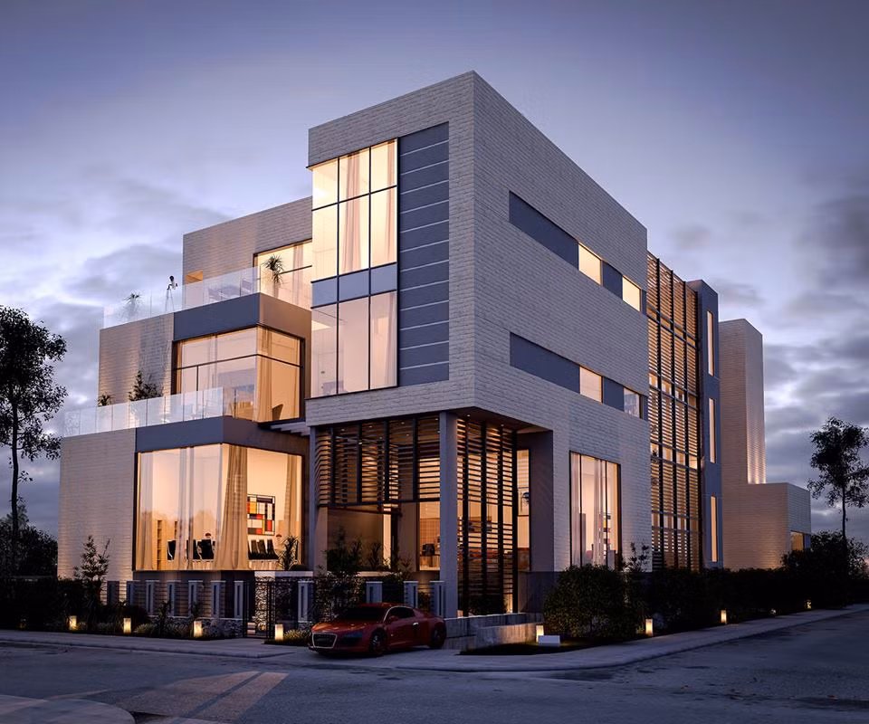 Đây là một căn biệt thự khác với hai mặt tiền sang trọng. Những ô cửa kính được bố trí khắp nơi, tạo ra không gian mở cùng cảm giác vô cùng thoáng đãng, dễ chịu. (Ảnh Freshome)