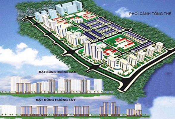 Một trong những Dự án chậm tiến độ tiêu biểu nhất phải kể tới là Dự án Khu đô thị mới Thịnh Liệt do Tổng công ty xây dựng Licogi làm chủ đầu tư. Dự án có diện tích khoảng 35 ha, dự kiến xây dựng khu đô thị sầm uất, hiện đại. Ảnh: Internet.