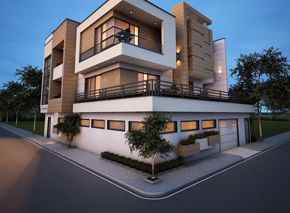 Căn biệt thự 4 tầng này lại khiến nhiều người trầm trồ khi sở hữu tới hai mặt tiền rộng rãi. (Ảnh Karmirancivil)