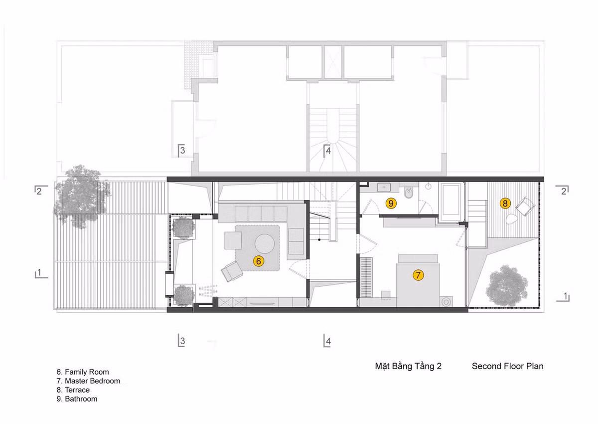 Mặt bằng ngôi nhà, Nguồn ảnh: Archdaily.