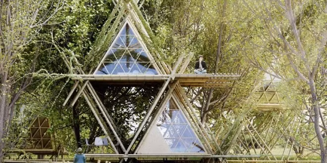 Cấu trúc phòng hình tam giác có thể nhân rộng phòng thêm mỗi khi có nhiều khách và mỗi ô tam giác là một phòng với chức năng riêng biệt. Thêm nữa là khách sạn tận dụng hết cỡ năng lượng mặt trời với tường bao được lắp đặt hoàn toàn bằng kính hứng ánh sáng tạo năng lượng sử dụng.