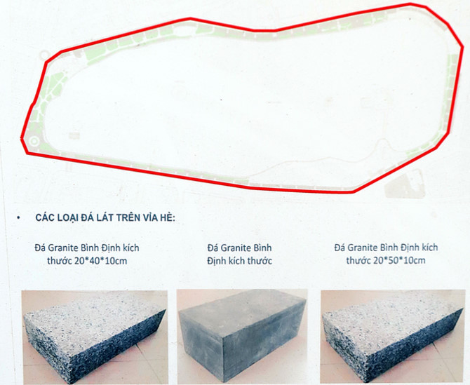 Trên thị trường, giá đá granite tự nhiên có nhiều mức tùy theo kích thước và độ dày của đá, trung bình từ 600.000 - 900.000 đồng/m2. Đối với đá có màu đen, giá dao động từ 500.000 đồng/m2. Đắt đỏ nhất là đá granite tự nhiên đỏ ruby, từ 800.000 đồng đến hơn 1 triệu đồng/m2. (Trong ảnh: Đá granite Bình Định với nhiều kích thước khác nhau được đề xuất. Ảnh: mGift).