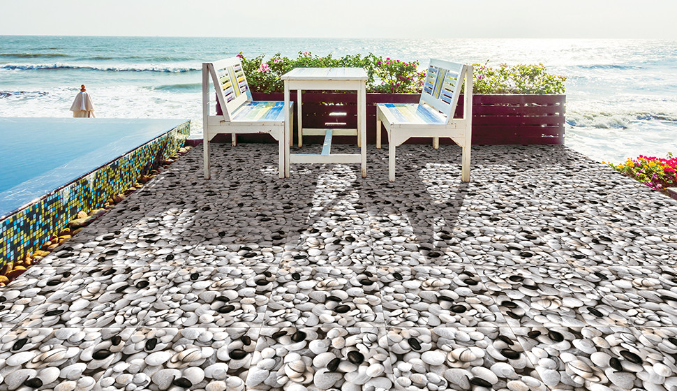 Gạch sỏi có rất nhiều mẫu mã, màu sắc và kích thước họa tiết khác nhau, cho bạn thỏa sức lựa chọn. Ảnh: Nhattrang.