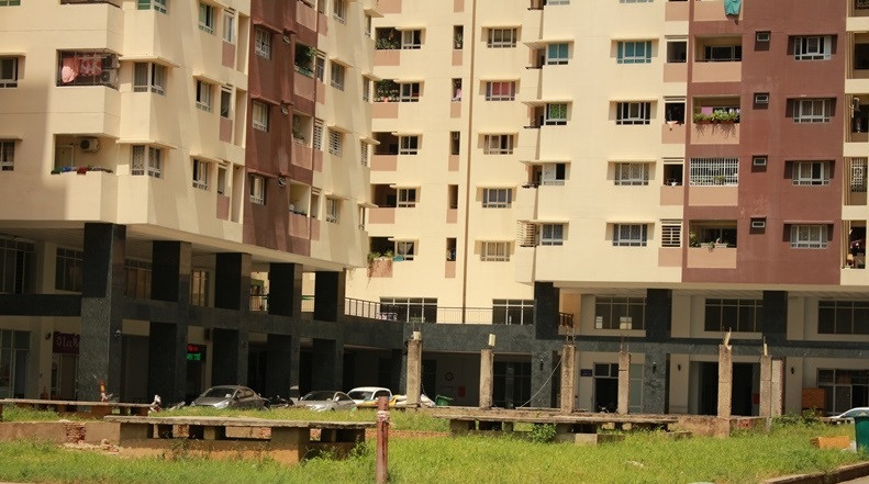 Không chỉ tại chung cư Khang Gia Gò Vấp, Công ty Khang Gia cũng đang bị cư dân chung cư Khang Gia Tân Hương "tố" nhiều bất cập. Ảnh: Cafe Land.