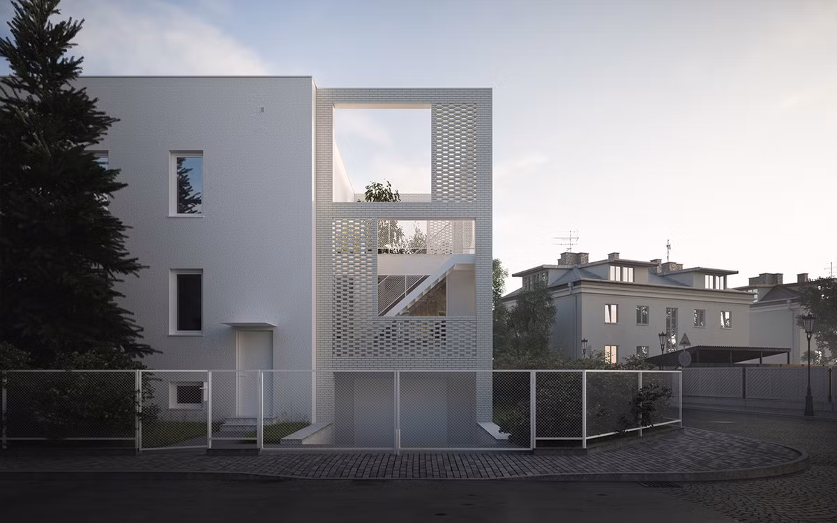 Những bức tường lỗ vừa cho phép ánh sáng len lỏi vào trong ngôi nhà lại vừa giúp ngăn cản bớt ánh sáng chói chang trong những ngày nắng chiếu quá gay gắt.