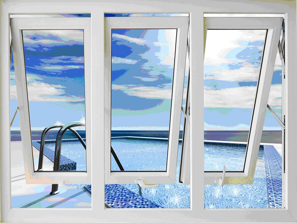 Cũng giống như cửa sổ mở cánh hay cửa sổ trượt, cửa sổ hất có khả năng tận dụng ánh sáng thiên nhiên, gió và lưu thông không khí rất tốt. Ảnh: Thinhphatwindow.