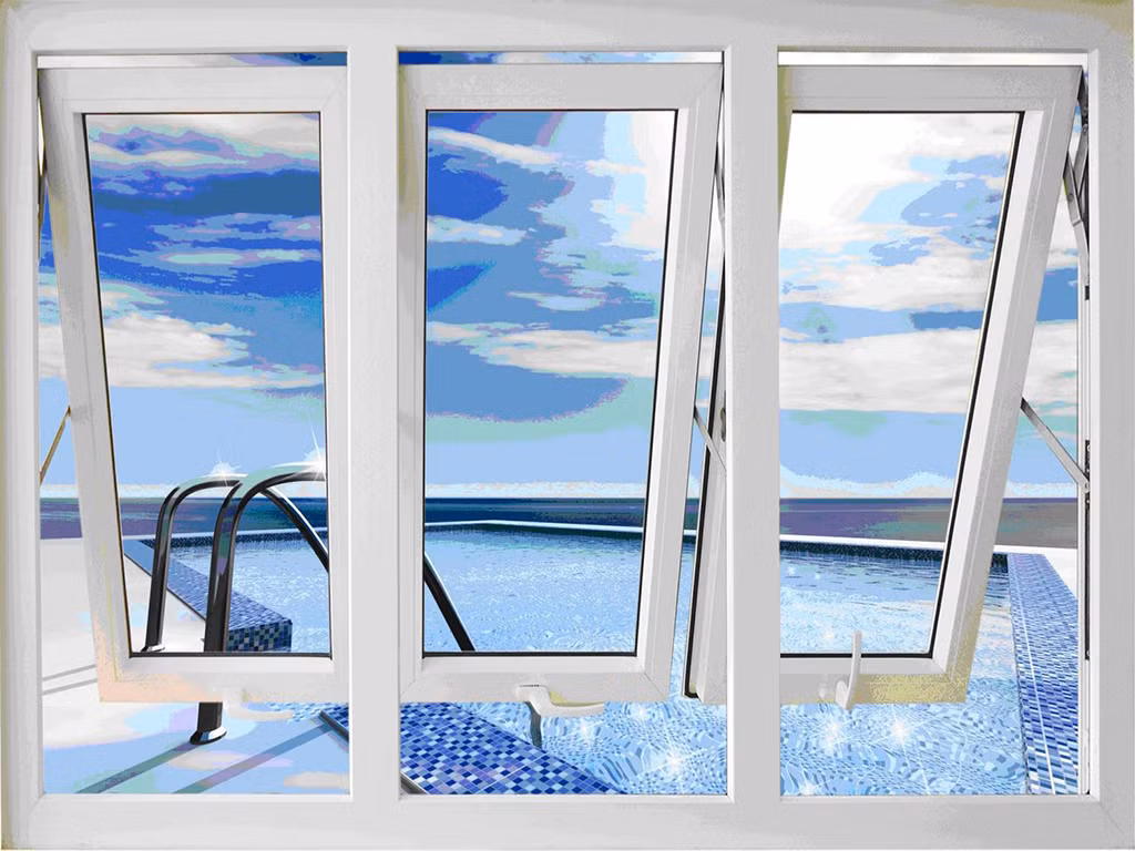 Cũng giống như cửa sổ mở cánh hay cửa sổ trượt, cửa sổ hất có khả năng tận dụng ánh sáng thiên nhiên, gió và lưu thông không khí rất tốt. Ảnh: Thinhphatwindow.