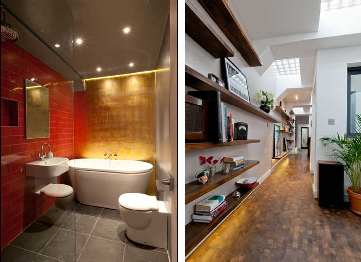 Phòng tắm lung linh chẳng khác gì trong các biệt thự sang chảnh. Trong khi đó, Laura Clark cũng dành những khoảng không gian nhỏ để trang trí những món đồ nhỏ xinh.