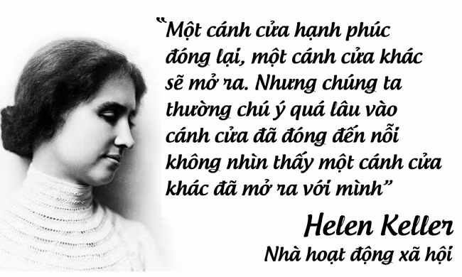 Nhà hoạt động xã hội Helen Keller.