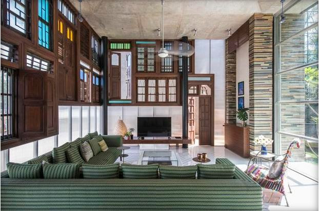 Ngôi nhà có tới 5 phòng ngủ, 5 phòng tắm bể nước ngầm và thậm chí là cả khu vườn trên mái. Ảnh: S+PS Architects.