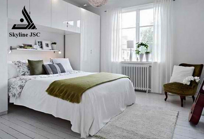 Một mẫu phòng ngủ 10m2 đẹp khác bạn có thể tham khảo. Ảnh: Kientrucvn.