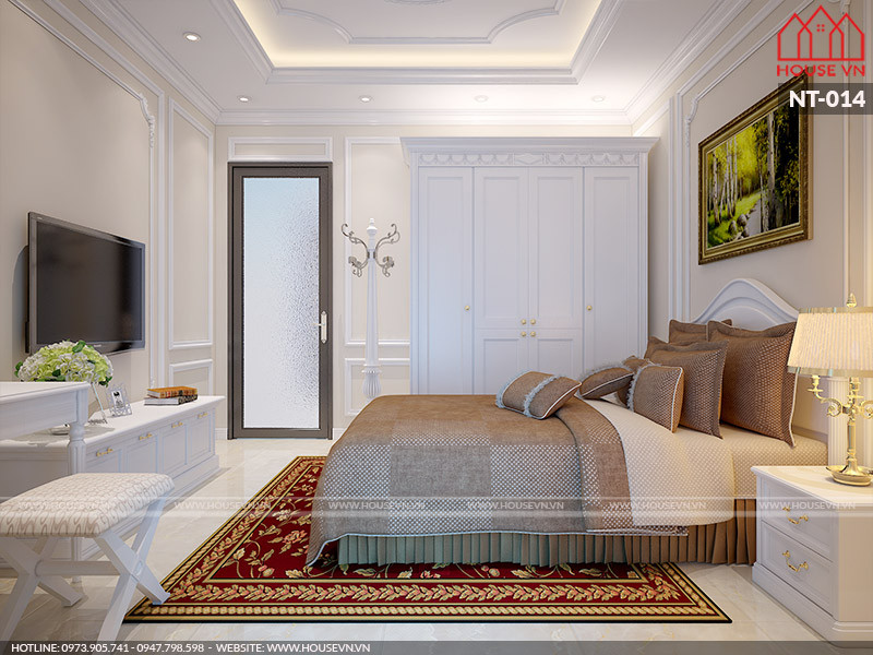 Dù chỉ rộng có 10m2 nhưng phòng ngủ này vẫn vô cùng nổi bật nhờ nội thất sang chảnh, tinh tế. Ảnh: Housevn.