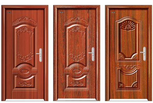 Cũng được làm từ chất liệu inox chống cháy nhưng nhiều mẫu cửa được thiết kế kiểu giả gỗ rất đa dạng và độc đáo.