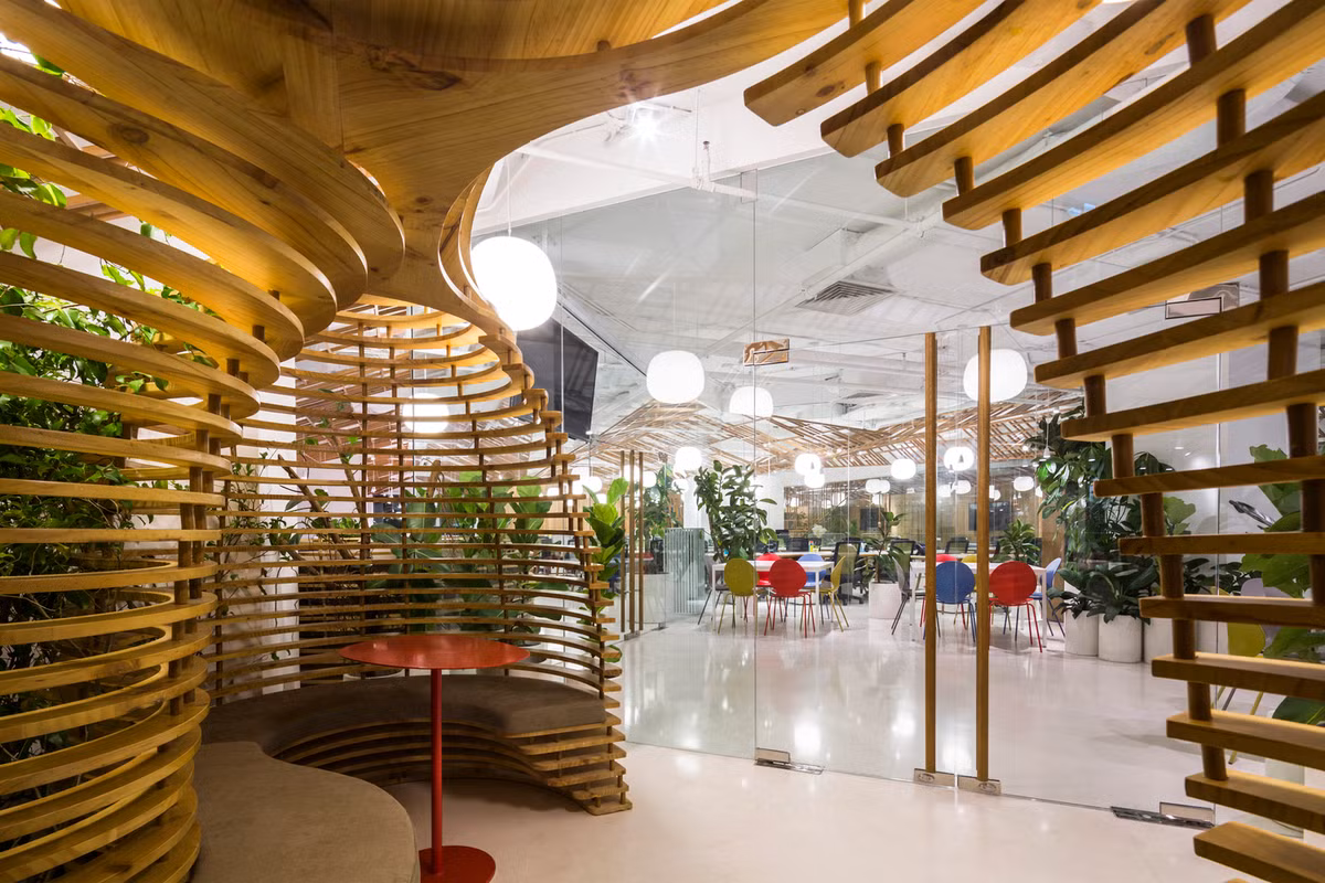 Khu vực sảnh chờ được thiết kế độc lạ hiếm gặp. Nguồn ảnh: Archdaily.