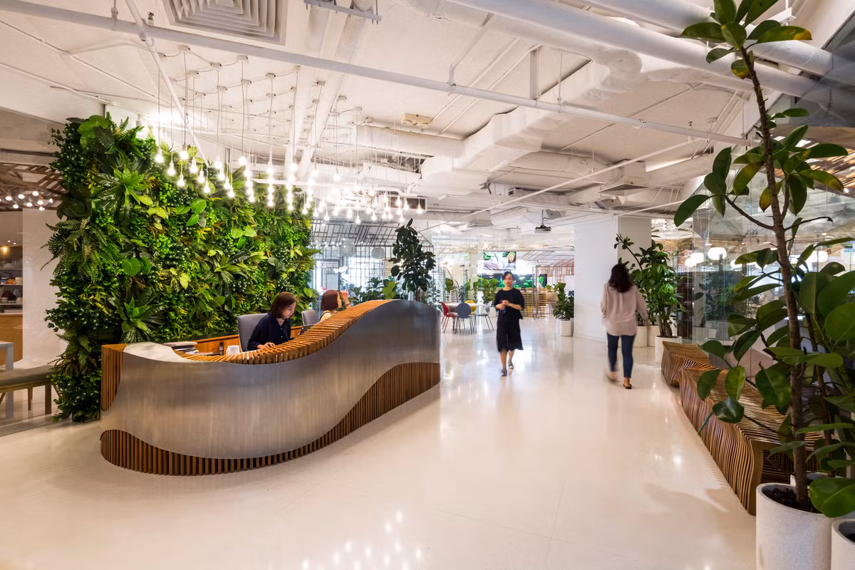 Một trong những điểm khiến công ty này trở nên đặc biệt là không gian cây xanh, thoáng mát được thiết kế khắp mọi nơi ở đây.