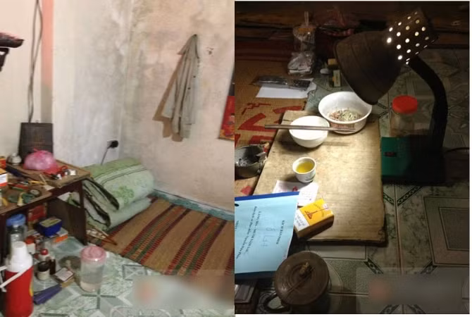 Không chỉ riêng phòng ốc mà đồ đạc cũng rất bình dị cũ kỹ như chính con người của nghệ sỹ.