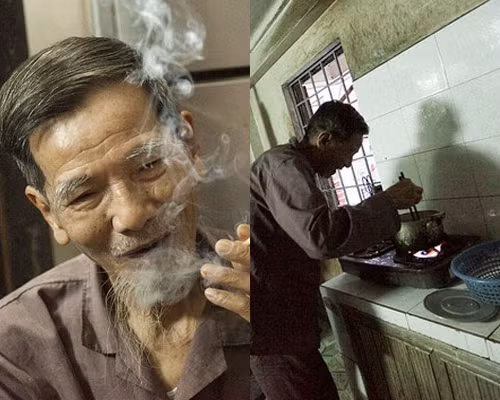 Ông sống cùng con út bị bệnh trong một ngôi nhà 4 tầng nằm cuối con ngõ nhỏ. Nhìn bên ngoài có vẻ khang trang nhưng thực chất bước vào bên trong ngôi nhà mới thấy được sự bình thường đơn giản đến bất ngờ.