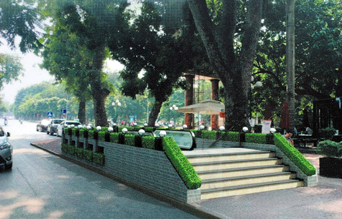 Cửa số 4 bố trí phía sau tượng đài Cảm tử, phố Hàng Dầu. Ảnh: Dân Việt. 