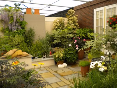 Nhung mau thiet ke vuon tren san thuong dep 