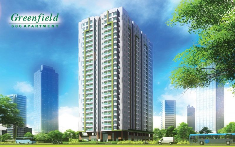 Dự án Green Field 686 Apartment (địa chỉ: 686 Xô Viết Nghệ Tĩnh, P.25, Q. Bình Thạnh) do Công ty cổ phần Xây lắp Thương mại 2 (ACSC) làm chủ đầu tư cũng nằm trong danh sách đang phải cầm cố tại ngân hàng. Ảnh: canhoriverside.org.