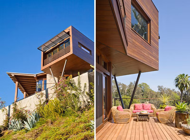 Thiết kế của ngôi nhà có sự kết hợp giữa những đường nét và hình khối, tạo nên vẻ đẹp ấn tượng, riêng có.