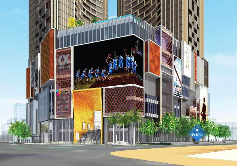 Dự án có diện tích 8.320 m2, quy mô 2 tòa tháp cao 49 tầng. Ảnh: Căn hộ Alpha City.