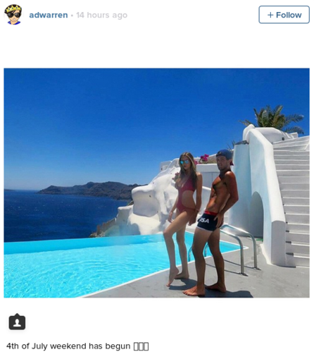 Bức ảnh chụp của Andrew Warren, cậu ấm của ông trùm bất động sản Mỹ, chụp lại hành trình du lịch châu Âu trong mùa hè.