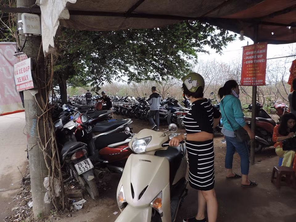 Nhưng thu lãi hơn cả phải nói đến dịch vụ trông giữ xe. Tất cả các điểm giữ xe đều trong tình trạng kín mít không còn chỗ trống, nhiều khách hàng đến chậm còn không được chủ nhà xe nhận trông. Mỗi lượt trông giữ xe, chủ nhà xe thu tới 10.000 đồng/xe máy, đắt gấp ba lần thị trường.